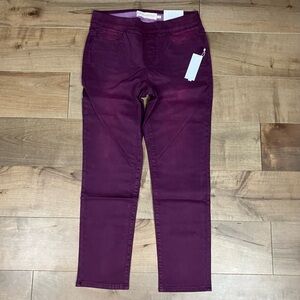 Soft Surroundings Women’s Size M Pants The Ultimate Relaxed Straight Purple NWT!
